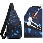 Bag Ready Shipment Fashion Printing Fabric Cross Body Bag Man And Woman Casual Chest Bag