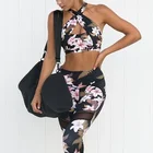 Seamless Print The Fine Quality Multi Color S/M/L/XL Polyester Fitness Seamless Print Yoga Sets