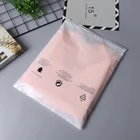Packaging Custom Printed Transparent Frosted Zipper Top Plastic Bag Clothing Packaging Bag