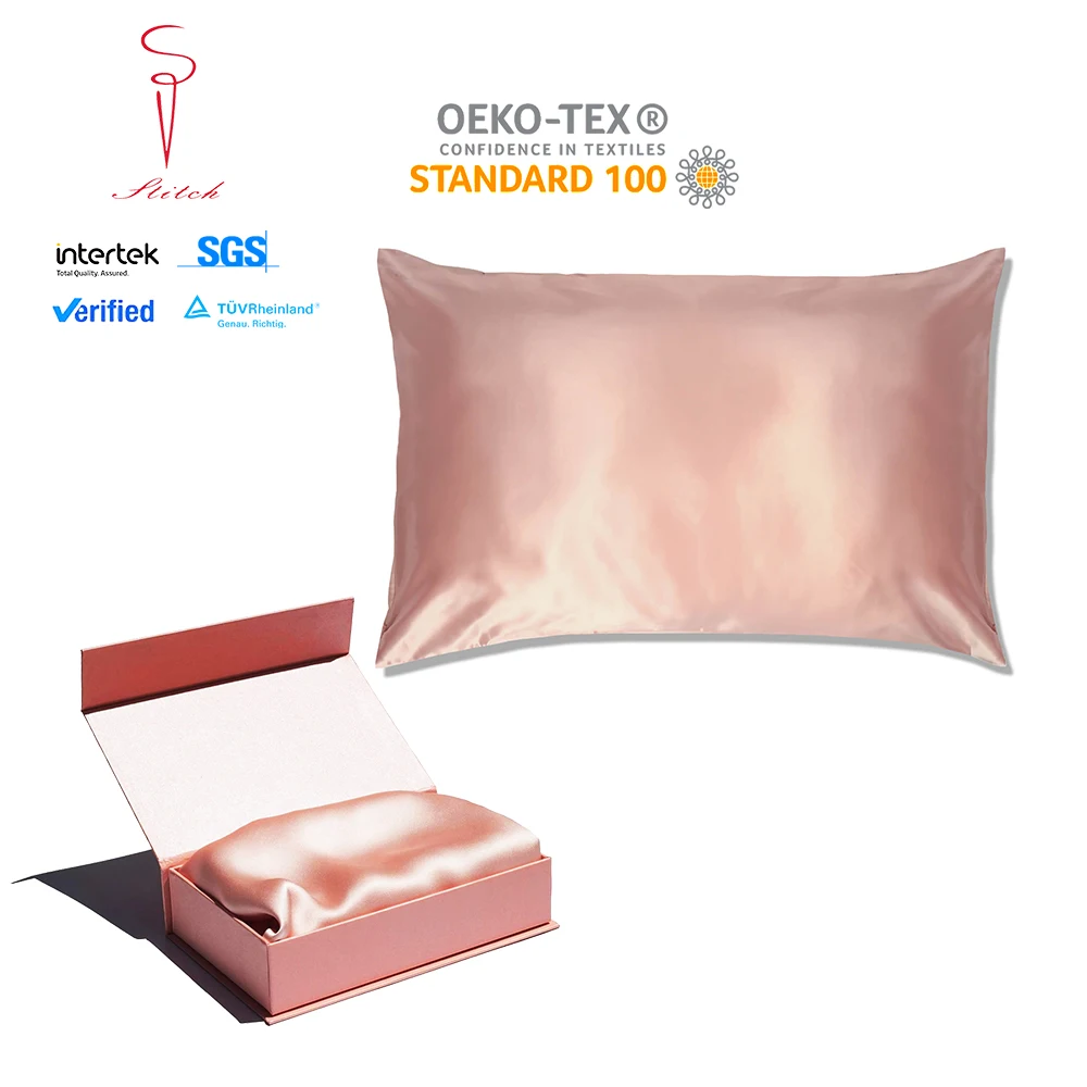 Customized High Quality 22mm 100% Mulberry Silk pillow case mulberry Antibacter Silver Ion Pillowcase