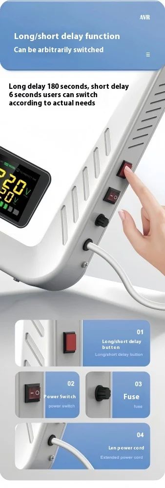 product direct supply avr series 1000va single phase 220v ac household stabilizer digital display overvoltage protection for air-13