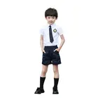 Children School Uniform Anti-Shrink Breathable Unisex Kindergarten Children School Kids Summer Uniform Set