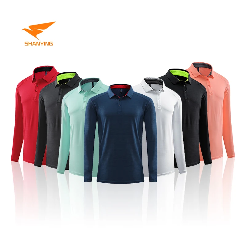 plain long sleeve golf shirts