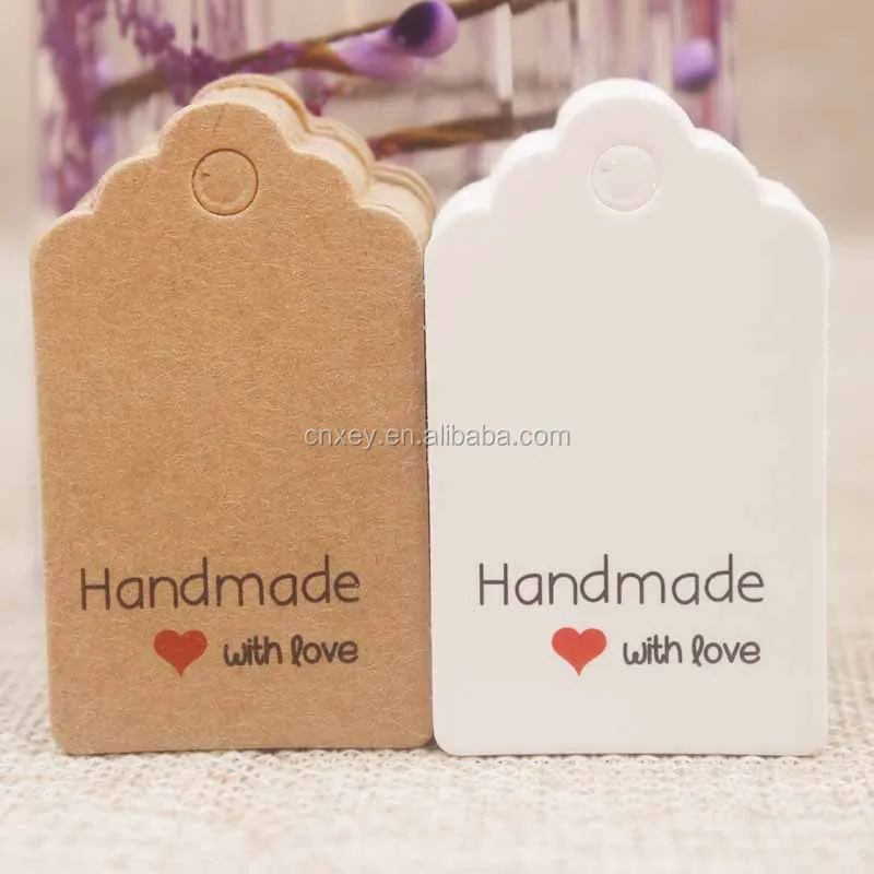 diy kraft paper hang tag gift tag handmade with love hang tag
