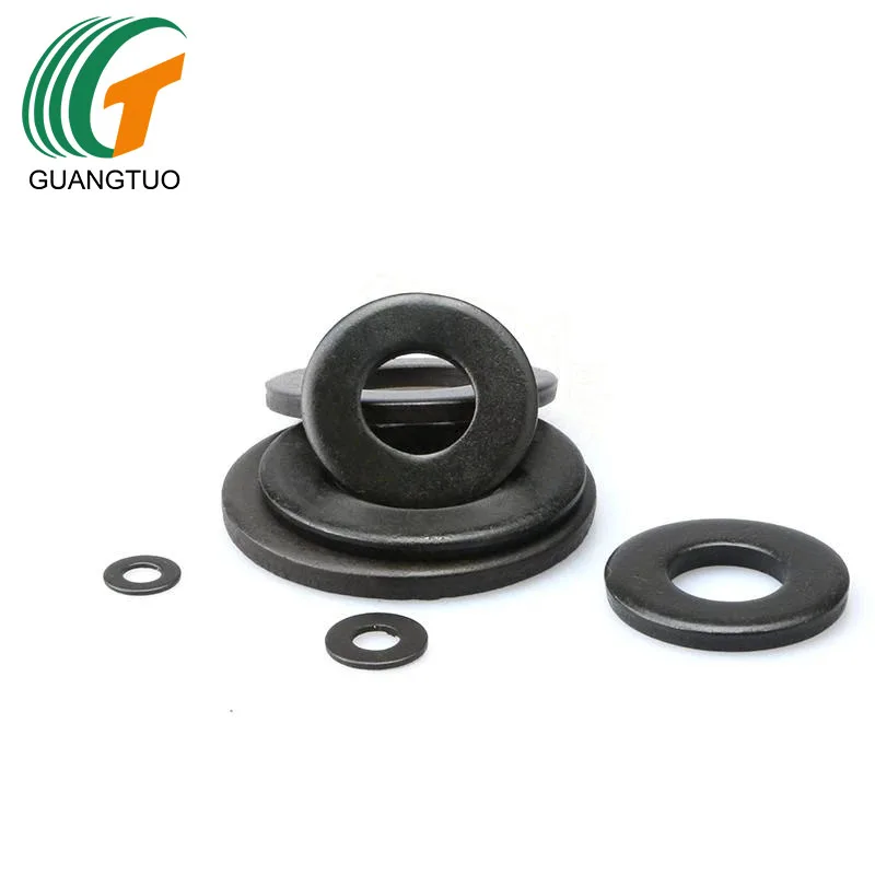 Grade 8.8 Black Carbon Steel Flat Washer Plain Washer Flat Gasket From M2 To M12 