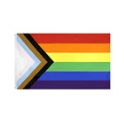 Pride Wholesale In Stock Advertising 3x5ft Polyester Rainbow Lesbian LGBT Gay Pride Flag