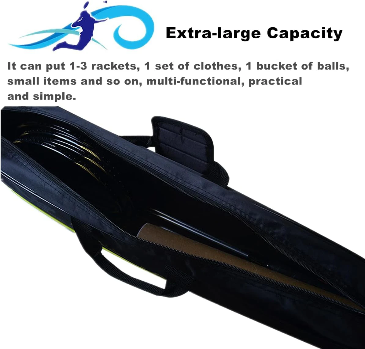 product unisex student sports backpack waterproof pu material badminton tennis racket bag-2