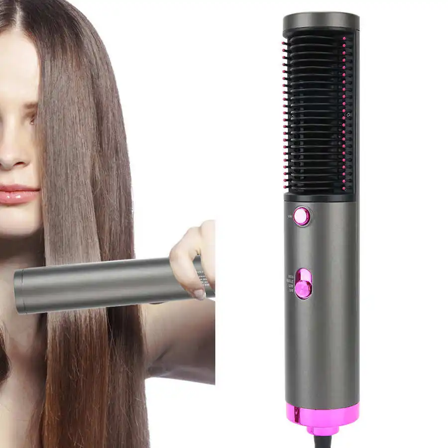 3 In 1 Hot Air Brush Salon Straightener Fast Dryer Hot Air Comb Hairdryer  Hair Styling Tools - Buy Hair Straightener Brush With Hair Dryer Chignon  Hot Hair Straightener Comb With Blow