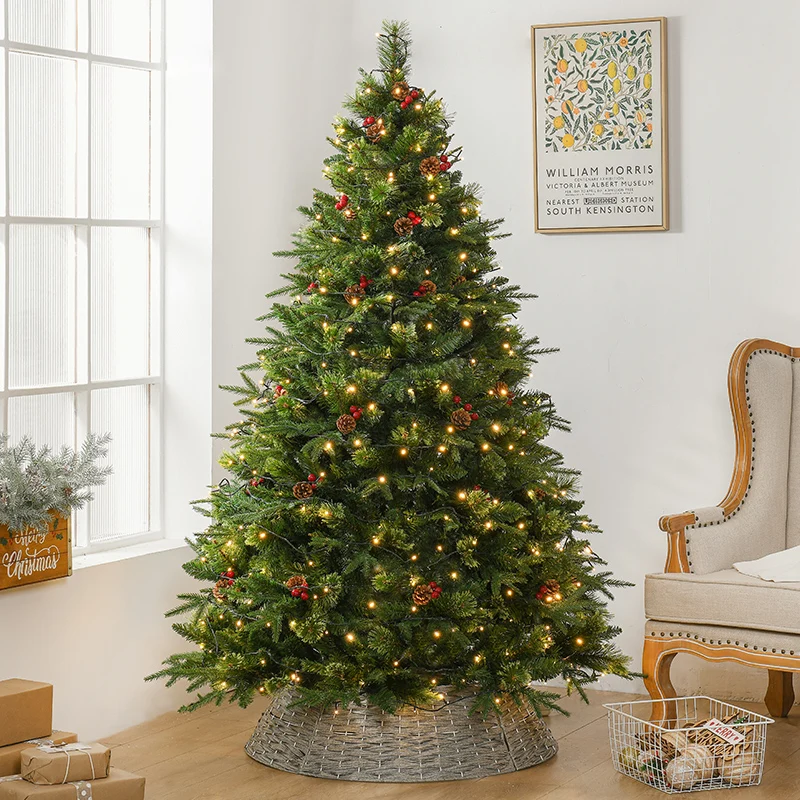 product cheap custom christmas tree artificial led light christmas tree arbol de navidad 240cm large christmas tree with light-6