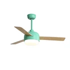 Lamp Saving Modern Colorful Grey Red Blue Green Kid Room 48 Inches Fan Lamp Energy Saving