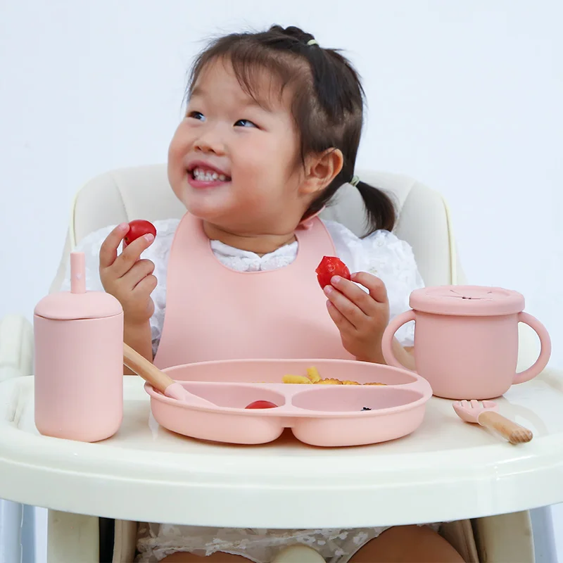 Bowl Silicone Fork Spoon Set Safely Baby Feeding Set Suction Bowls Baby Feedingbaby Silicone Plate