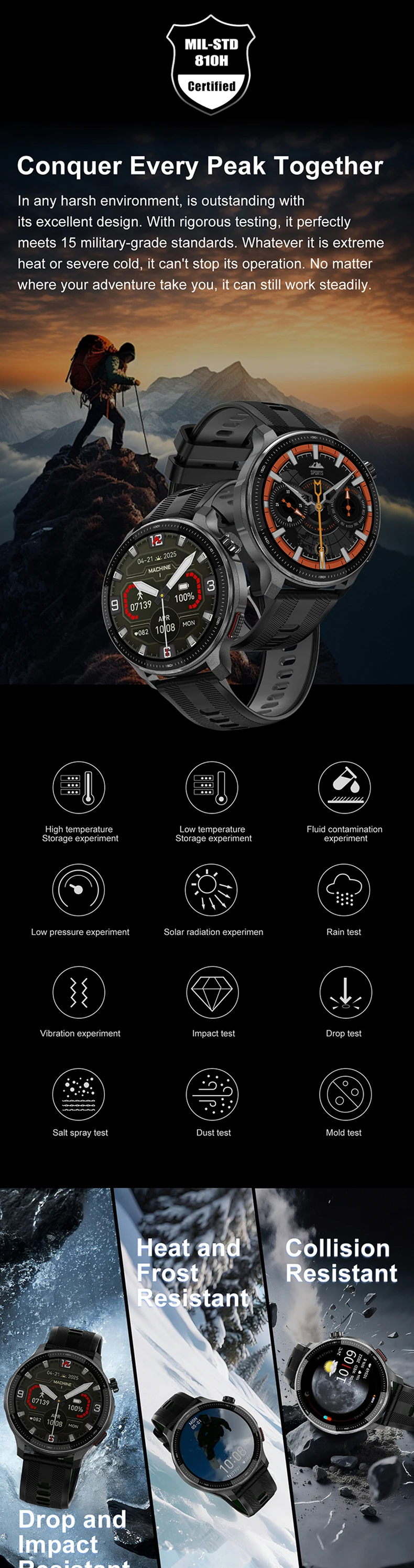 product 2026 men gps 3atm compass smart watch dtg6 with amoled offline map barometer altimeter sport smartwatch-1