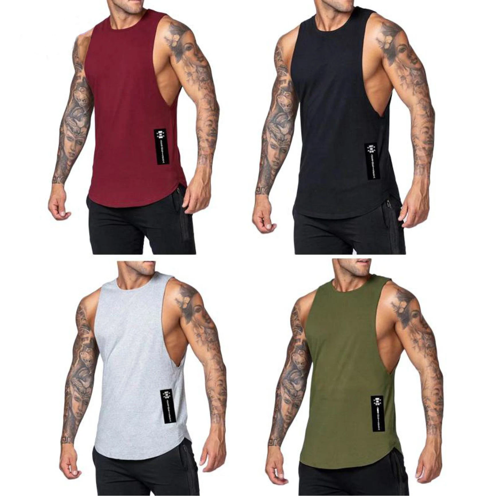 Lulu Mens Sport Wear Workout Clothes Fitness Custom Tank Top Men Gym Activewear Men's Vests