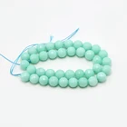 Faceted Round Beads 10mm Blue Dyed Jade Faceted Round Glass Beads For DIY Jewelry Making