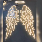 Wings Light Custom RGB 3D Wings Neon Sign Light Of Acrylic Sheet Sign For Photographic Background Decoration