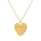 Heart Fashion Jewelry Gold Plated 925 Sterling Silver Heart Pendant Necklace
