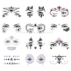 Gems Shinein Festival Crystal Face Eye Jewels Sticker Adhesive Rhinestones Halloween Face Gems