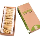 Organic Cotton Organic 500 Pcs Nature Bamboo Cotton Swab Buds Cotton