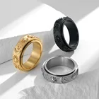 Silver Ring Rings 2021 New Fashion Gold Silver And Black Star Moon Sun Ring Same Style For Men And Women