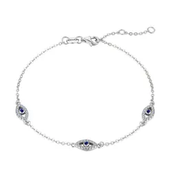 Evil Eye Bracelet 925 Sterling Silver Evil Eye Jewelry 5A CZ Luxury Jewelry Bracelets Women Luxury