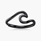 Ring Simple Wave-shaped Gold Plated Ring 5 Piece Personalized Ring Adjustable Tail Ring Set For Women