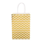Bags Custom Polka Dot Stripe Designer Assorted Pattern Small Gold Metallic Paper Gift Bags