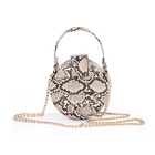 Ladies Handbags 2021 Custom Stylish Long Chain Women Circle Crossbody Bags Pu Ladies Round Handbags Shoulder Baag
