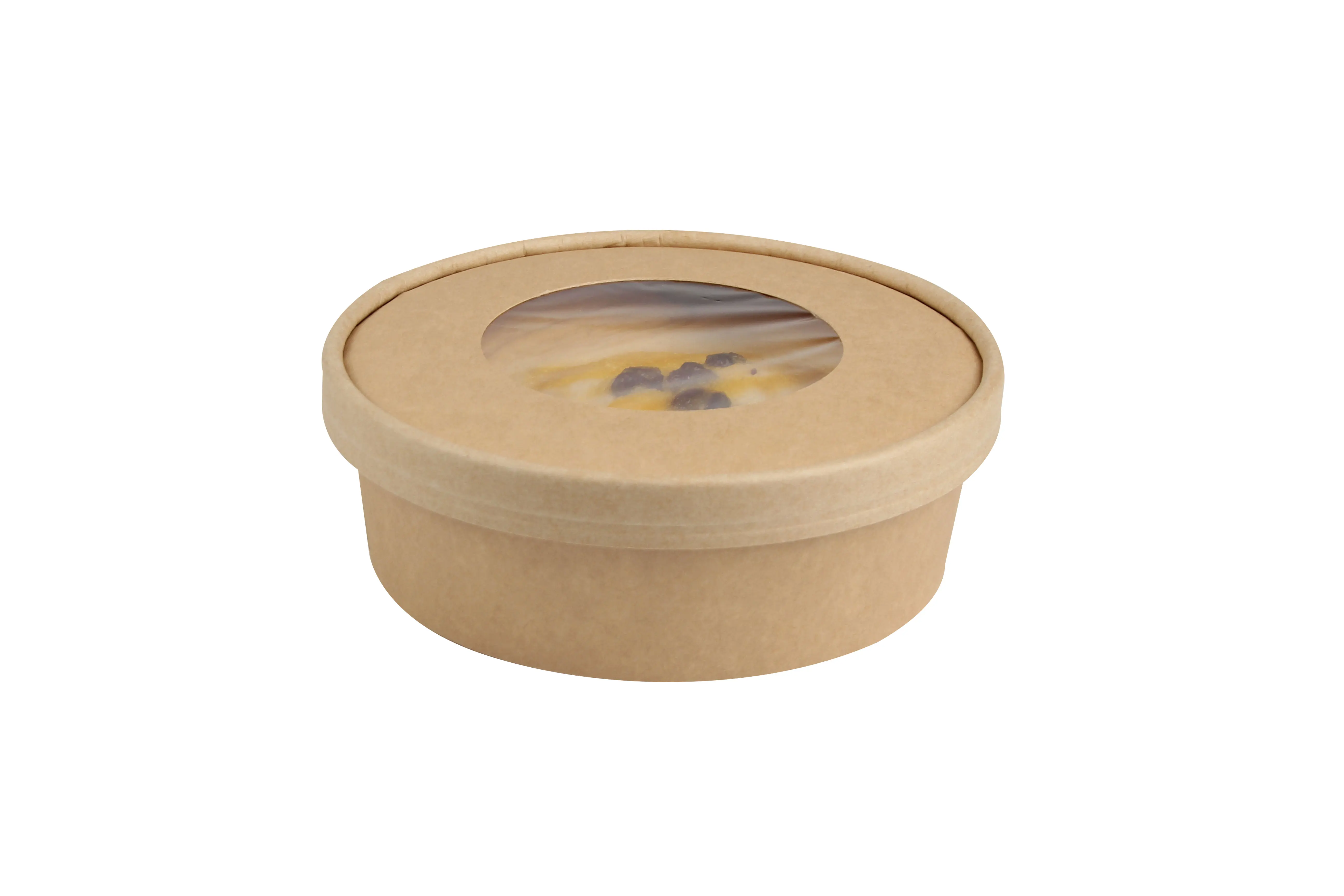 Manufactory Low Price Window Paper Covers Lids for Paper Bowl Container factory