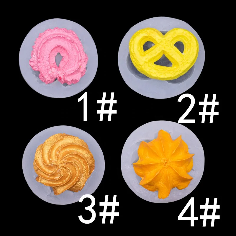 Silicone Cookie Mold DIY Mini Cream Filled Cookie Baking Accessories Chocolate Molds Mousse Cake Decorating Tools Candle Mold