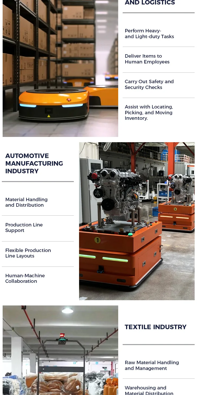 Agv Robot Warehouse Autonomous Cars Kg Load Capacity Amr Agv Robot