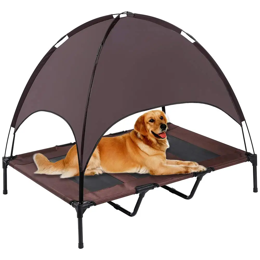 outdoor dog cot with canopy