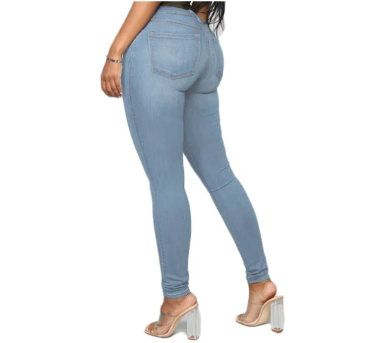 New Arrival Casual Hip Lift Slim Street Style Small Foot Women Jeans Pencil High Waist Skinny Stretch Women Jeans supplier