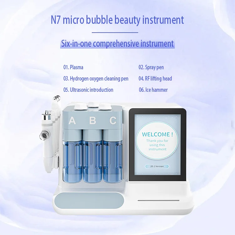 Aqua Facial Skin Analyzer Micro Hydro Dermabrasion Machine N7 Hydrogen-Oxygen Hydra Aqua Facial Cleansing Dermabrasion Machine