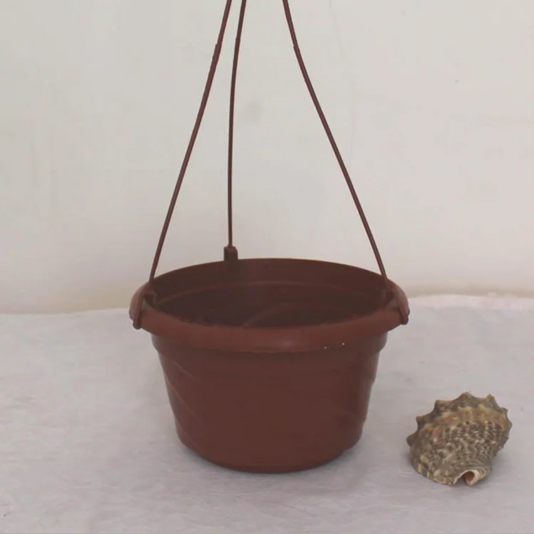 AAA345 Home Durable Plant Garden Supplies Plastic Hook Horticulture Flower Pots Round Succulents Hanging Flowerpot