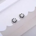 Rhinestone Earrings Earrings Round Crystal AB Rhinestone Earrings Women Stud For Girls Engagement Party Gift