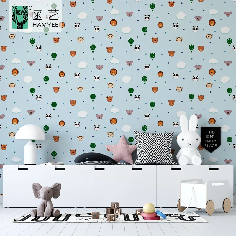 product 3060cm cartoon design contact paper waterproof animal print wallpaper wall tile sticker for home decor-58