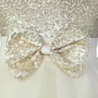 Dress Kids Gown Kids Gown Custom Princess Dress Kids Girls Pageant Communion Sequined Bow Tulle Ball Gown