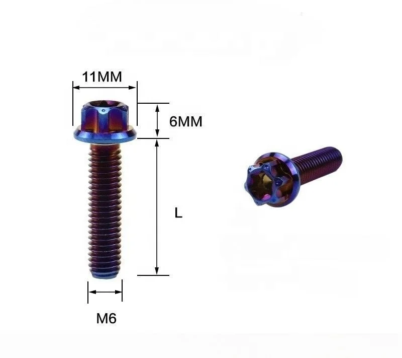 Customized Flanged Hex Head Bolt Grade Titanium Hex Flange Bolts