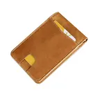 Mens Wallet RFID Blocking Small Card Holder Fashion Money Clip Genuine Leather Minimalist Mens Slim Wallet
