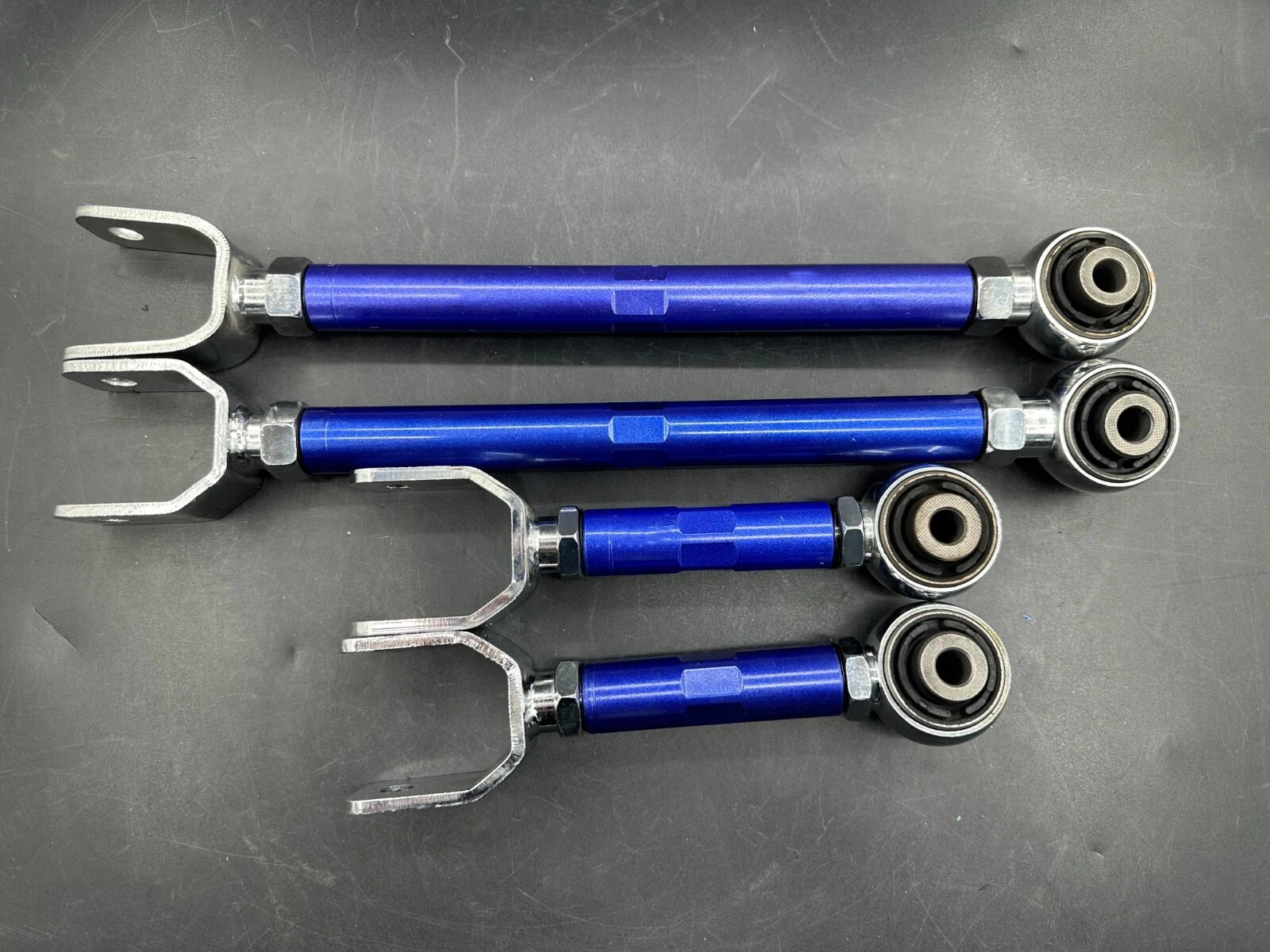 product auto chassis parts 8 pcs adjustable camber control arm toe arm set for tesla model 3 y 2019 -4