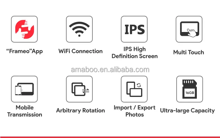 最新的10.1英寸Wifi触摸数码照片液晶云框架数码相框,带32g内存播放视频图片