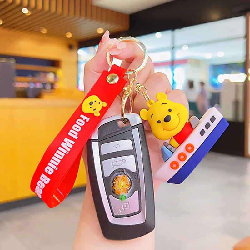 Manufacturer's new model 2024 Cartoon Bear keychain pendant Car keyring bag pendant Cute little bear keychain gift wholesale