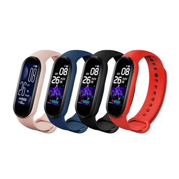 Customizable workouts m5 Music Play BT Call Fitness Tracker Band Heart Rate Smart Bracelet Smartwatch