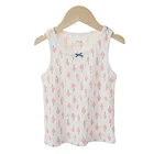 White Tank Top Sleeveless Shirt For Kids Fashion Cute White Cotton Sleeveless Tank Top Singlet Shirts For Girls Boys Kids