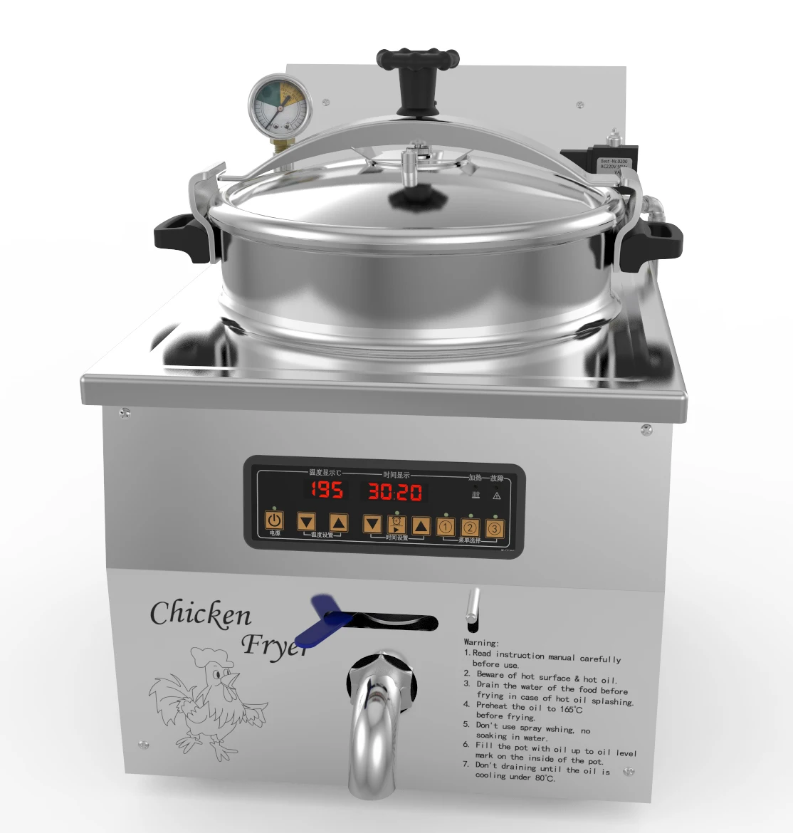 electric countertop pressure fryer