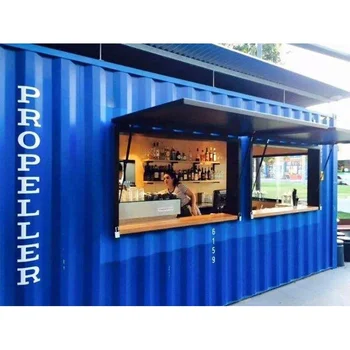 20 feet modern waterproof shipping container coffee house shop plans
