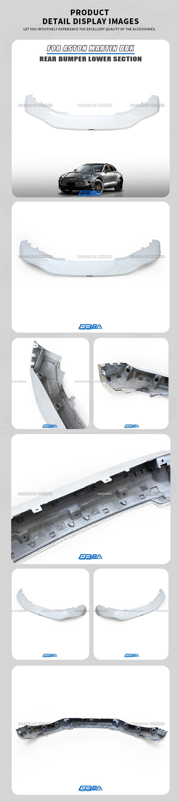 Plastic Rear Bumper Lower Spoiler For Aston Martin DBX MY83-17E955-BC Hot Sale Durable Rear Diffuser Rear Spoilers For Cars manufacture