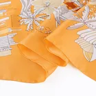Silk Scarf Wholesale Hand Rolled Screen Printing Luxury Satin Silk Scarf Custom Printing