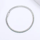 Sterling Silver Bracelet 925 Sterling Silver Cz Diamond Tennis Chain Bracelet For Women