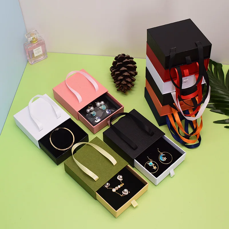 Customizable Eco-Friendly Drawer Jewelry Box Paper Organizers for Display and Storage